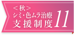 ＜秋＞シミ・色ムラ治療支援制度 11