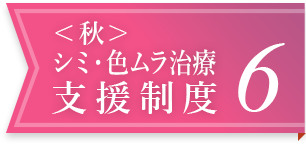 ＜秋＞シミ・色ムラ治療支援制度 6
